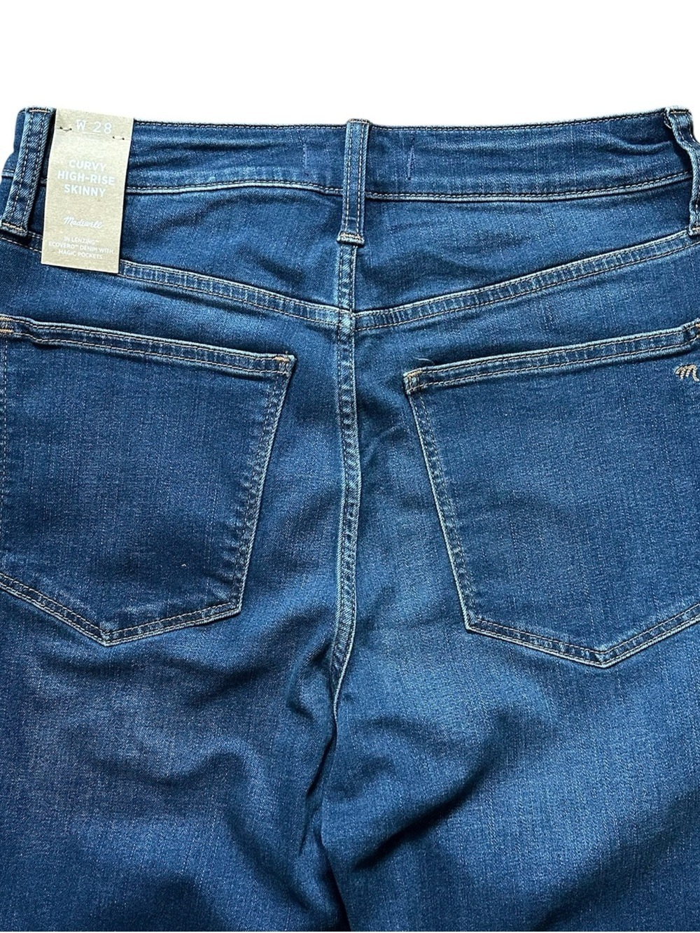 Madewell Curvy High Rise Skinny Women's Size 28 Blue Cotton Stretch Jeans - Picture 4 of 9